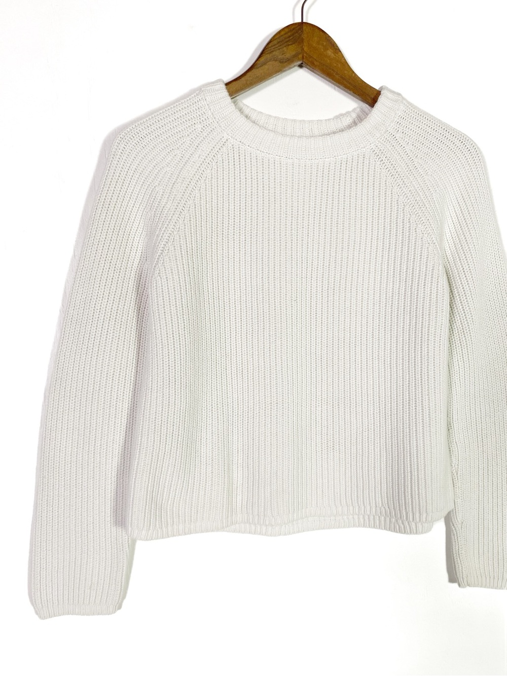 Jenni Kayne Cotton Fisherman Sweater Ivory - Picture 3 of 6